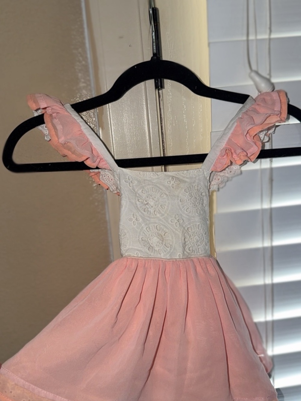 Girls' Cream Lace Sundress with Spaghetti Straps - Picture 2 of 2